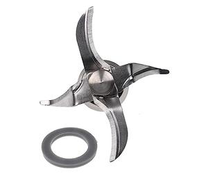 vhbw Cuchilla mezcladora compatible con Vorwerk Thermomix TM21 procesadora alimentos - Con 4 cuchillas, con anillo sellado