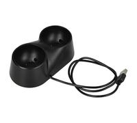 vhbw Estación de Carga Dual Compatible con Sony Playstation 4 VR Move Motion Controller mandos - Fuente de alimentación, Soporte, Cargador, Negro