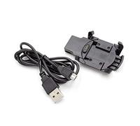 vhbw Estación de Carga USB Compatible con Garmin Fenix 3 HR, 3 smartwatch - Base + Cable de Carga, Negro