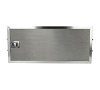 vhbw Filtro metálico de grasa reemplaza Miele 4002515616383, 8165760 para campana extractora - 17,0 x 38,5 x 0,9cm acero inoxidable