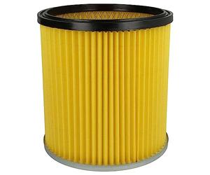vhbw Filtro plisado compatible con Dewalt DW 790 Typ 1, DW 560 aspiradora - amarillo lavable