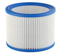 vhbw Filtro redondo, filtro plisado para aspiradoras, robots aspiradores, multiusos compatible con Nilfisk Aero 26-21 PC, 26-2L PC, 31-21 Inox PC