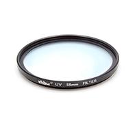 vhbw Filtro Universal UV para Objetivos de cámaras con Rosca de Filtro de 55mm - Filtro de protección UV, Negro