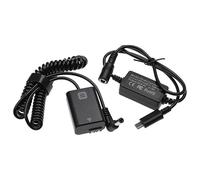 vhbw Fuente alimentación USB Compatible con Sony ZV-E10 cámara, cámara Digital + acoplador CC (reemplaza NP-FW50) Cable en Espiral