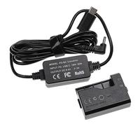 vhbw Fuente alimentación USB reemplaza Canon ACK-E10 para cámara, DSLR - Cable Red + acoplador CC (Reemplaza Canon DR-E10)