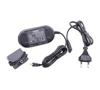 vhbw Fuente de alimentación Cable de Corriente Compatible con Panasonic Lumix DMC-GF3CW, DMC-GF3K cámara de vídeo/réflex/DSLR - 2m + acoplador DC