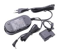 vhbw Fuente de alimentación Compatible con Canon EOS 400D, Kiss Digital X cámara de vídeo, DSLR - Cable Red + acoplador CC, 2 m