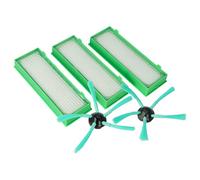 vhbw Kit mantenimiento 5 uds. compatible con Vorwerk kobold VR300, VR-300, VR-200, VR200 aspiradora - filtro Hepa, cepillo lateral