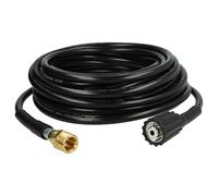 vhbw Manguera de extensión 15 m compatible con Kränzle hidrolimpiador con conexión de rosca M22 x 1,5, negro