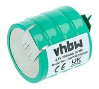 vhbw NiMH Batería de botón de Repuesto Tipo V250H 3 Pines 250 mAh 4,8 V Compatible para lámparas solares, etc.