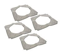 vhbw Paño (Set de 4 uds.) compatible con Ecovacs Winbot W-950, W950 robots limpiacristales - paño húmedo