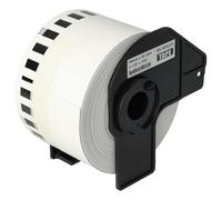 vhbw Rollo de etiquetas con soporte 54 mm x 30,48 m reemplaza Brother DK-N55224 para impresora de etiquetas