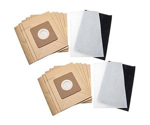 vhbw Set de 12 uds. (filtro + bolsa de papel) reemplaza Rowenta ZR003901