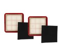 vhbw Set de 4 filtros compatible con Grundig VCC 3870 A | VCC 3170 L aspiradora - 2x filtro de espuma, 2x filtro de protección del motor
