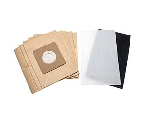 vhbw Set de 6 uds. (filtro + bolsa de papel) compatible con Moulinex MO151101/4Q0, Mini Space, Accessimo, MO151301, Compacteo aspiradora