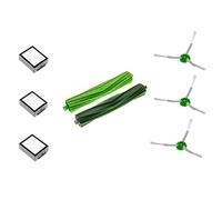 vhbw Set de accesorios compatible con iRobot Roomba E5, E6, E7, i7, i7+, i7 Plus; aspiradora, robot aspirador; cepillo lateral, redondo, filtro HEPA