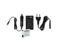 vhbw Set de Carga Compatible con GoPro HD Surf Hero cámara de acción - 1x batería, 1x Base de Carga con Cables Red y Coche