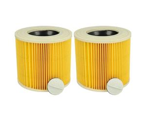 vhbw Set de filtros 2x Filtro plisado compatible con Kärcher WD 2 Plus V-12/4/18/C aspiradora en seco y húmedo - Filtro, cartucho