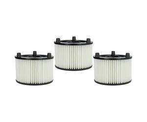 vhbw Set de filtros 3x Filtro plisado compatible con Bosch AdvancedVac 20 aspiradora en seco y húmedo - Filtro, cartucho, papel/plástico, blanco