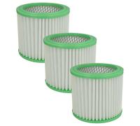 vhbw Set de filtros 3x Filtro plisado compatible con Navaris aspirador de cenizas (10L 800W) aspiradora - Filtro, cartucho, papel/plástico