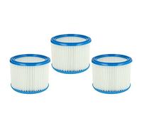 vhbw Set de filtros 3x Filtro plisado compatible con Nilfisk/Alto/Wap Attix 25-11, 30, 30-01 aspiradora en seco y mojado - Filtro, cartucho