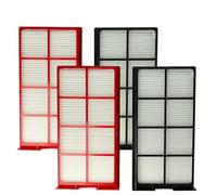 vhbw Set filtros Compatible con Zehnder ComfoAir 225, 200 Unidad ventilación - G4 / F7 4 uds., 29 x 15 x 5 cm, Blanco/Rojo/Negro