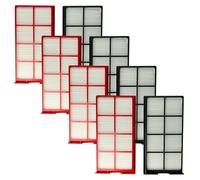 vhbw Set filtros Compatible con Zehnder ComfoAir 225, 200 Unidad ventilación - G4 / F7 8 uds., 29 x 15 x 5 cm, Blanco/Rojo/Negro