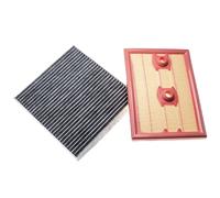vhbw Set filtros de coche 2 uds. reemplaza Mahle LX3525 para vehículos - 1x filtro de aire, 1x filtro carbón activo