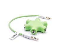 vhbw Splitter Audio | divisor, duplicador jack 6 vías AUX para auriculares, altavoces, tablets - verde