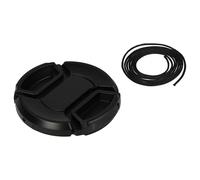 vhbw Tapa de Objetivo 49 mm Compatible con Sony E 30 mm 3.5 Macro (SEL-30M35), E 35 mm 1.8 OSS cámara - plástico Negro, con Mango Interior