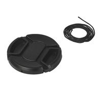 vhbw Tapa de Objetivo 52 mm Compatible con Panasonic HDC-SD300, HDC-SD100, HDC-HS9, HDC-HS100 cámara - plástico Negro, con Mango Interior