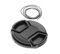 vhbw Tapa de Objetivo 55 mm Compatible con Meyer-Optik-Görlitz F2/35 mm Figmentum cámara - plástico Negro, con Mango Interior