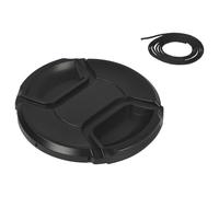 vhbw Tapa de Objetivo 72 mm Compatible con Sony HDR-FX1000, HDR-FX1, HDR-AX2000, HXR-NX5 cámara, DSLR - plástico, Negro, con Mango Interior