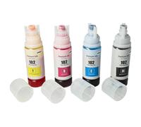 vhbw Tinta de Recarga Compatible con Canon Pixma G1501, G1510 Impresora - Set de Recarga, Dye Cian, Dye Magenta, Dye Negro, Dye Amarillo, 280ml