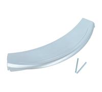 vhbw Tirador de puerta reemplaza Bosch Siemens BSH 647449 00647449, BSH VZF09030 para lavadora acero inoxidable/plástico plata