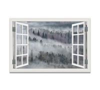 VHdfgTY La vista desde la ventana 104 Cuadro Lienzo Efecto Ventana Vista al Lago Paisaje Natural para Salón Dormitorio Decoración 70x105cm Sin marco