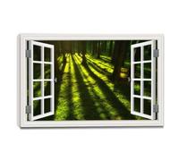 VHdfgTY La vista desde la ventana 44 Cuadro Lienzo Efecto Ventana Cascada Paisaje Natural para Decoración del Hogar 30x45cm Lienzo envuelto