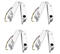 Vheolk 4X Cerradura de Perno de Caída Eléctrica 4 Cables DC12V Cerraduras de Embutir Electrónicas Cerradura de Puerta de Madera Cerradura de Puerta Lron