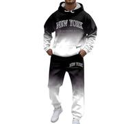 Vhersily 2025 2 Piezas Conjunto Deportivo para Hombre Y2K Los Angeles Firmate Sudadera Con Capucha y Pantalones Chándal, Ideal Combinar T-Shirt, Pantalones, Gimnasia Activewear, Para Llevar Nuevo