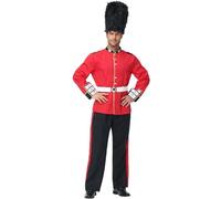 Vhersily 2025 Atractivo Guardia Real para Adultos Soldado Disfraces de Guardia Inglés Hombre, British Suit for Royalty Cosplay, Queen's Guard Fancy Dress Costume with Bearskin Cap Regalo Halloween