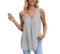 Vhersily 2025 Camiseta de tirantes para mujer, básica, cuello en V, verano, sexy, ligera, camiseta sin mangas, tallas grandes, algodón, camisetas con curvas elegantes, camiseta Y2K, fácil de limpiar