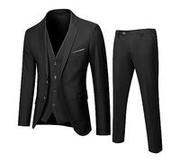 Vhersily 2025 Completo de Hombre Elegante Blazer, Chaleco y Pantalones 3 Piezas Traje de Esmoquin Ceremonia Tailleur Negocios para Novio Boda Vestidos Algodón Modernos Cómodos Trajes de Trabajo Otoño