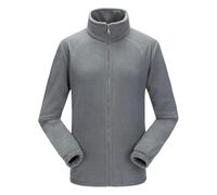 Vhersily 2025 - Sudadera con cremallera completa para mujer, sudadera de invierno sin capucha, color liso, sudaderas de trabajo, microforro polar, poliéster, modelo básico, outerwear, fina, para otoño