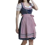Vhersily 2025 Vestido de mujer bávara Oktoberfest conjunto de 3 piezas camisa y delantal manga corta bávara camarera vestidos de fiesta renacentista victoriano para renacimiento, Halloween, carnaval