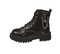 Vhersily 2026 Botas de Combate de Tacón Grande de las Mujeres Góticas Botas de Motociclista Botas Monta Western Cowboy Biker Zapatos de Trekking Estilo Renacimiento Steampunk para Halloween, Negro