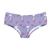 Vhersily 2026 Bragas Bikini Elásticas para Mujer con Corazones Lindos, Una Comodidad Diaria y Diseño Moderno Suaves para Adolescentes Lencería Curvy de Moda Regalo de San Valentín Cumpleaños, violeta