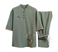Vhersily 2026 Hombre Kung Fu Artes Marciales Uniforme Mujer Tai Chi Disfraz Meditación China Tradicionales Uniformes Wing Chun Streetwear Pijama Gimnasio Fitness Respirante para Entrenamiento Uso