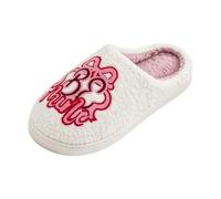 Vhersily 2026 Pantuflas de mujer de invierno cerradas de peluche con lazo cómodas de forro polar suela antideslizante goma zapatillas peludas suaves suaves cálidas de casa Pntiscivols Slippers, Rosa