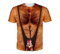 Vhersily 2026 T Shirt Divertida Hombre con Impresión 3D Músculos y Abdominales Camiseta Efecto Ilusión Óptica de Manga Corta para Chistes Adiós al Celibato Carnaval y Fiestas temáticas de verano, De