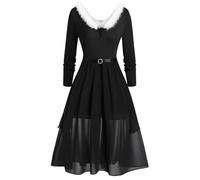 Vhersily 2026 Vestido de Navidad para Mujer Elegante con Cuello en V Irregular de Noche Vestido de Papá Noel de Terciopelo Curvy Fiesta Xmas Vestidos para Cena, Baile, Boda Regalo Navidad Año Nuevo